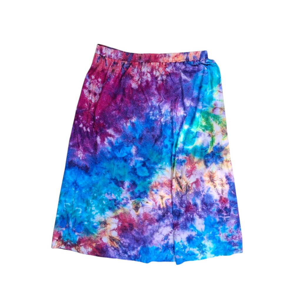 Pixie Lady 3X Tie Dye Midi Skirt Vibrant Colorful Elastic Waist Plus Size
